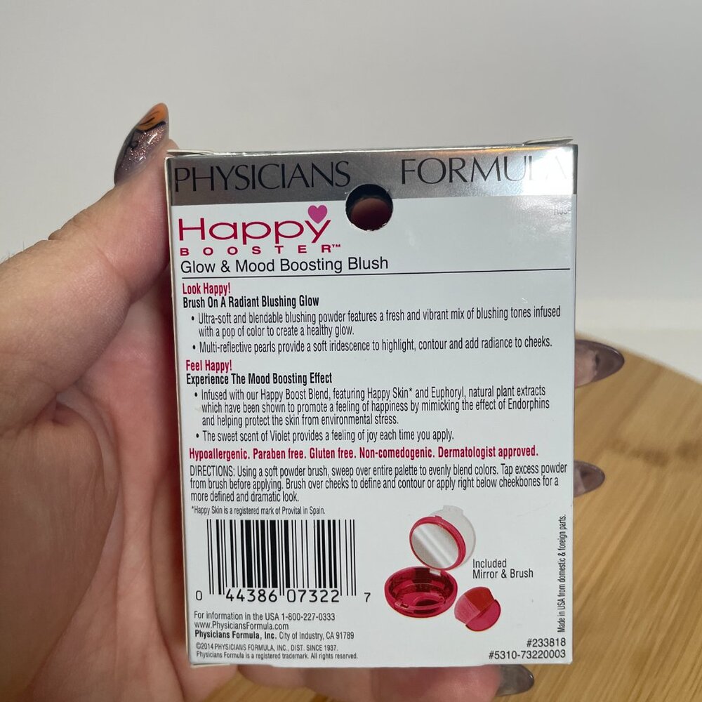 Physicians Formula Happy Booster Glow & Mood Boosting Blush Rose #7322 - Picture 4 of 7